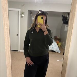 Zara Dark Green Crew Neck Sweater